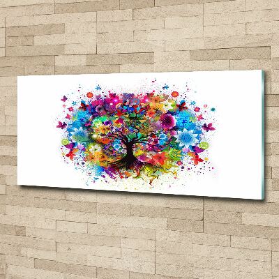 Wall art acrylic Colorful tree