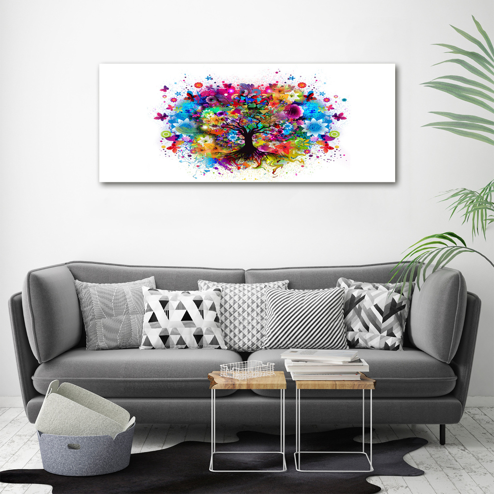 Wall art acrylic Colorful tree