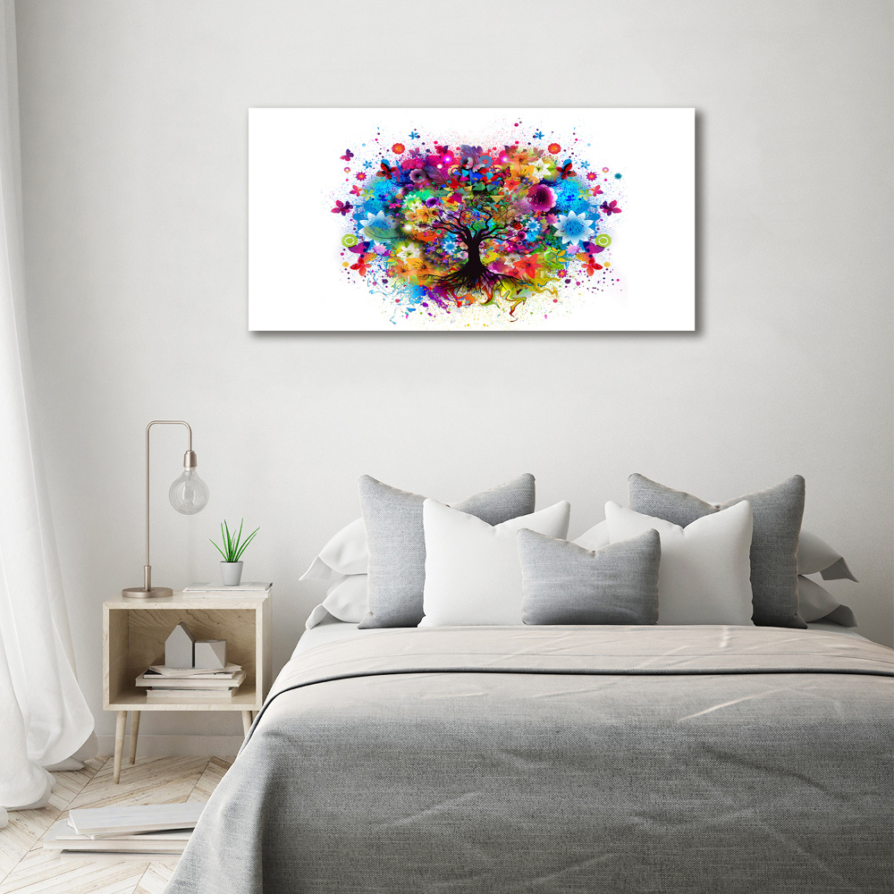 Wall art acrylic Colorful tree