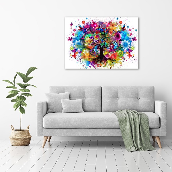 Wall art acrylic Colorful tree