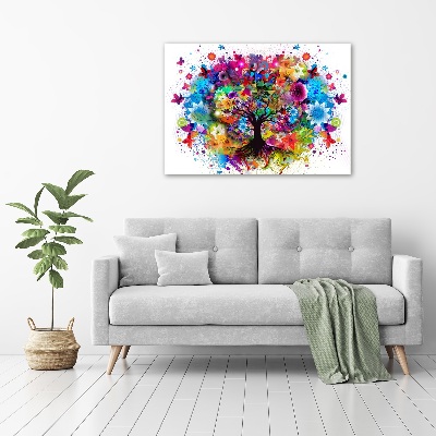 Wall art acrylic Colorful tree