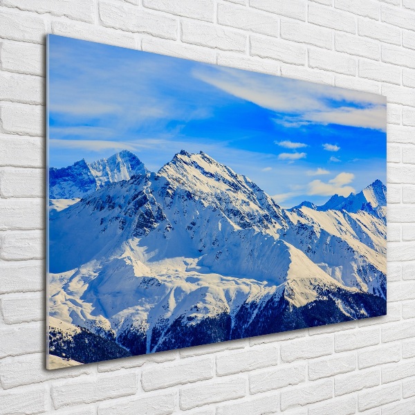 Print on acrylic Alps in winter