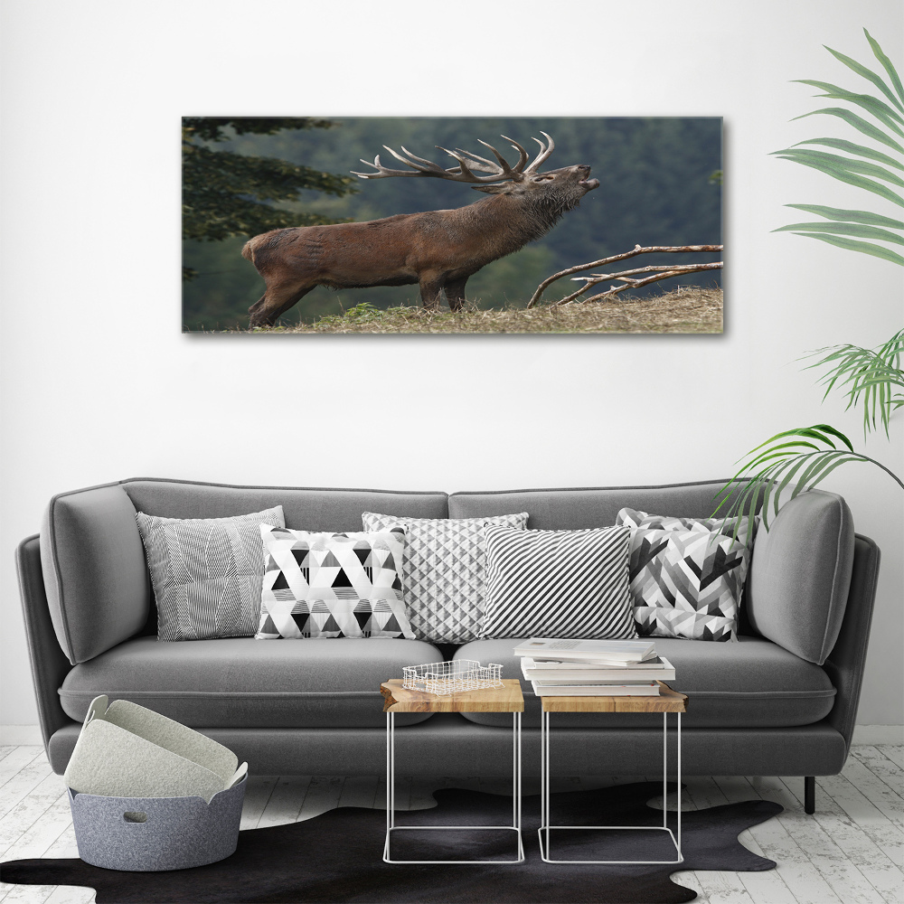 Wall art acrylic Deer on the hill