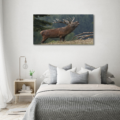 Wall art acrylic Deer on the hill