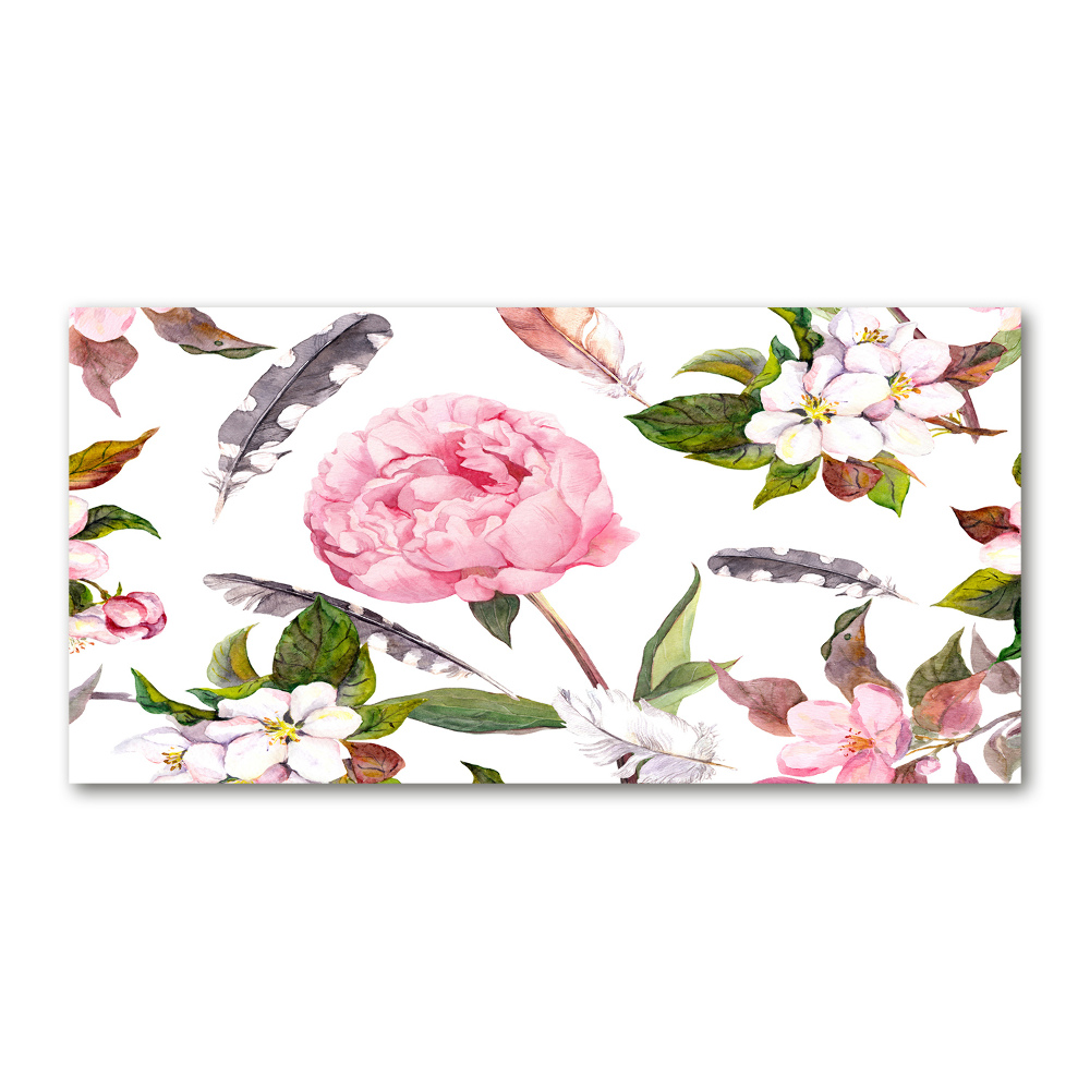 Acrylic wall art Floral pattern