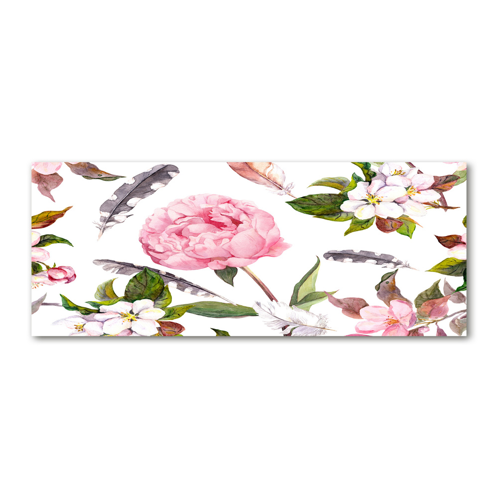 Acrylic wall art Floral pattern