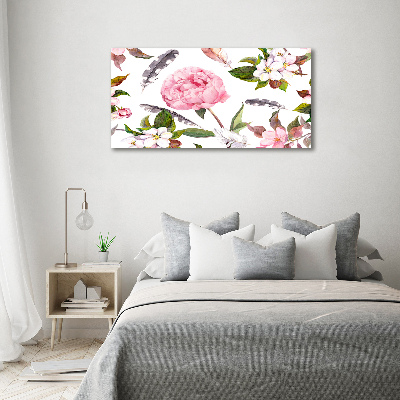 Acrylic wall art Floral pattern