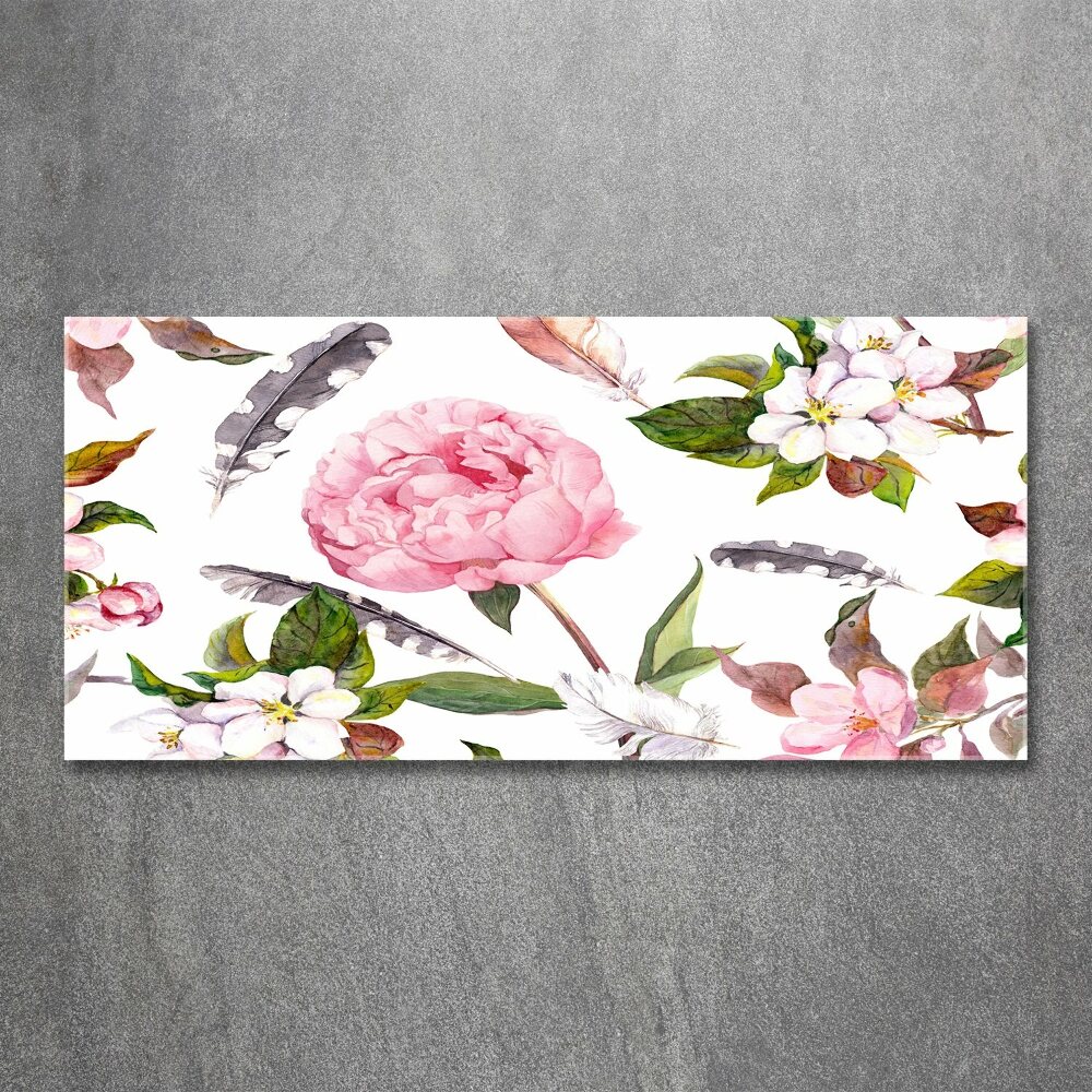 Acrylic wall art Floral pattern