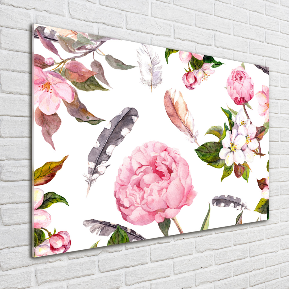 Acrylic wall art Floral pattern