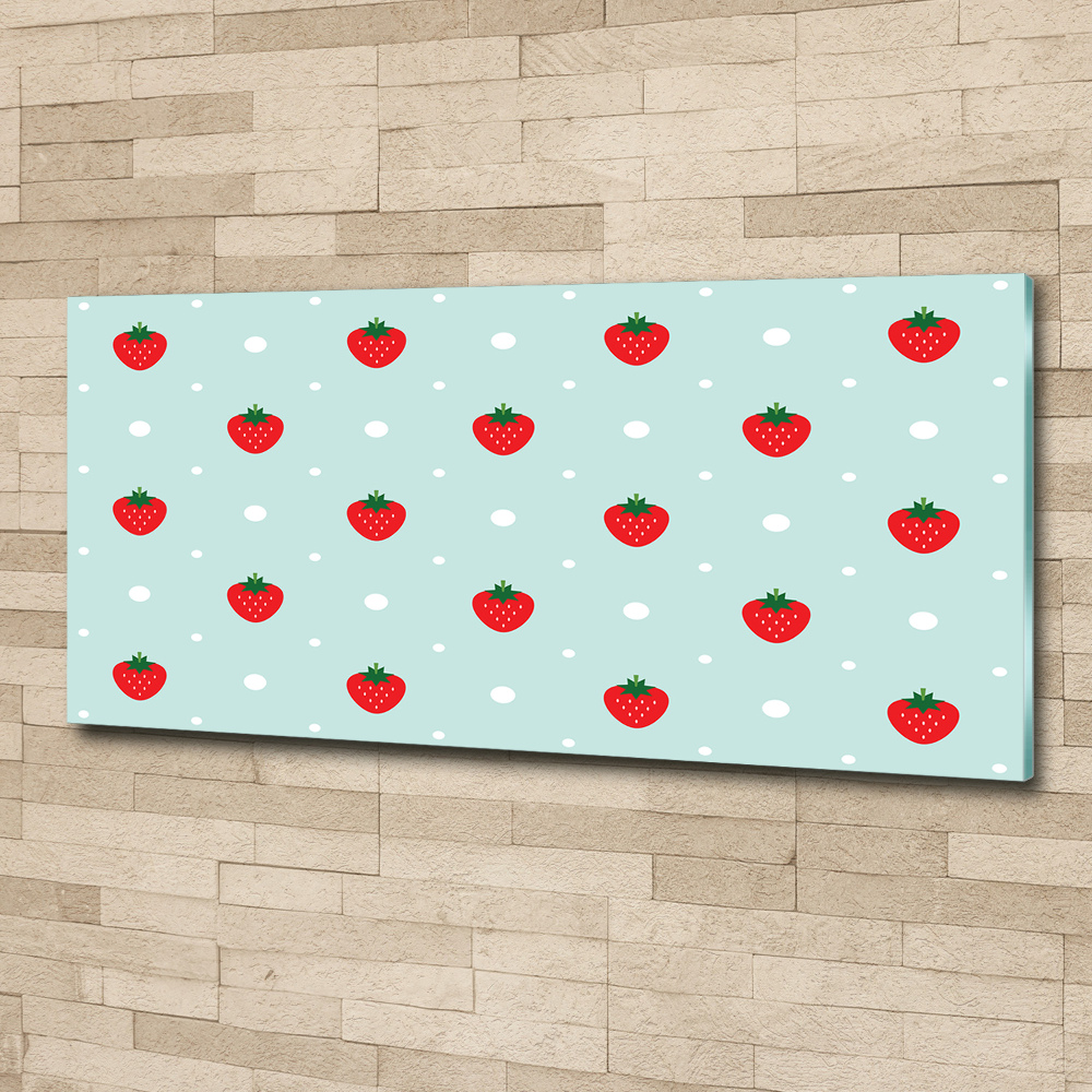 Acrylic print Strawberry icons