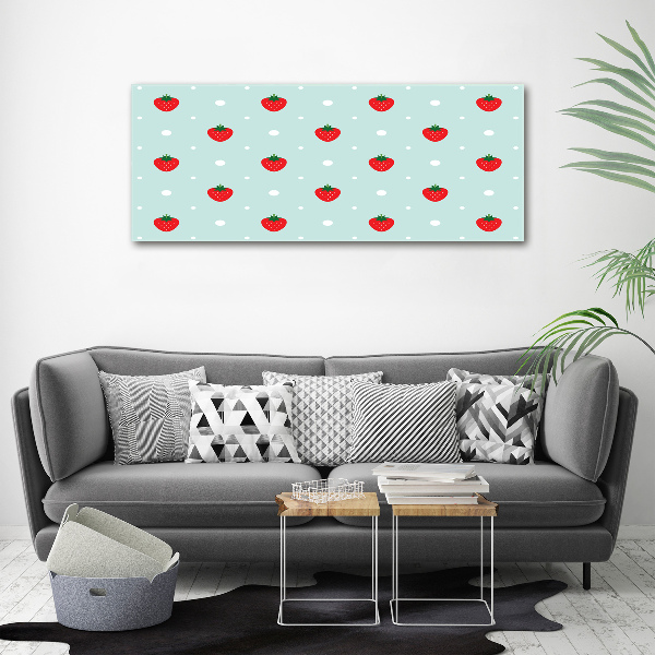 Acrylic print Strawberry icons