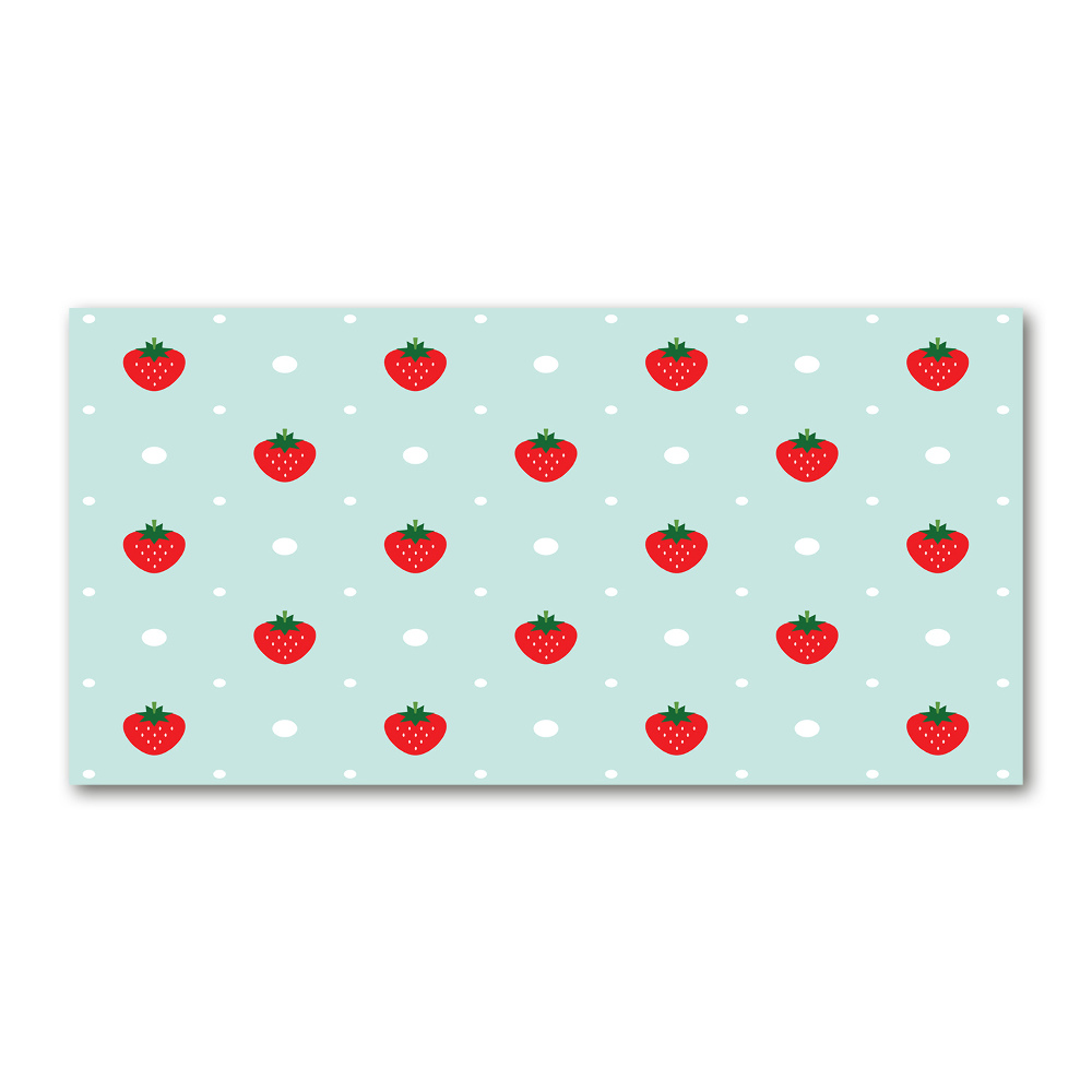 Acrylic print Strawberry icons