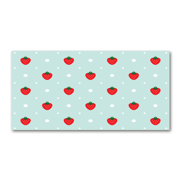 Acrylic print Strawberry icons