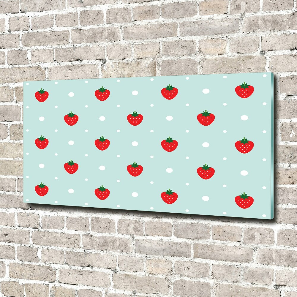 Acrylic print Strawberry icons