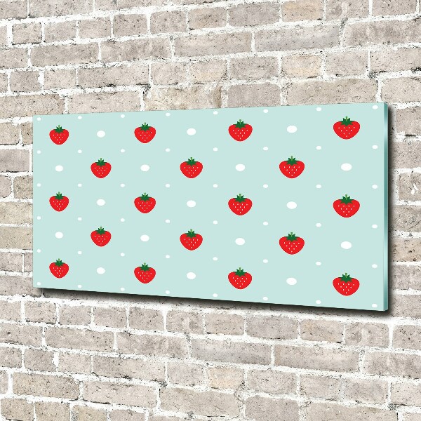 Acrylic print Strawberry icons