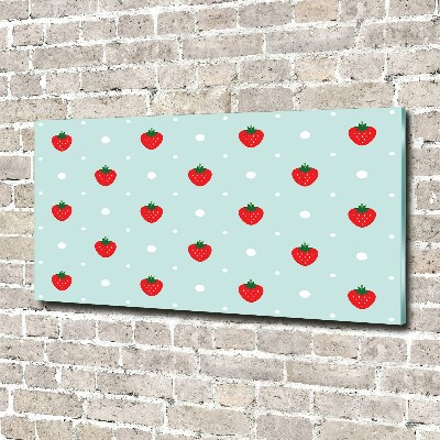 Acrylic print Strawberry icons