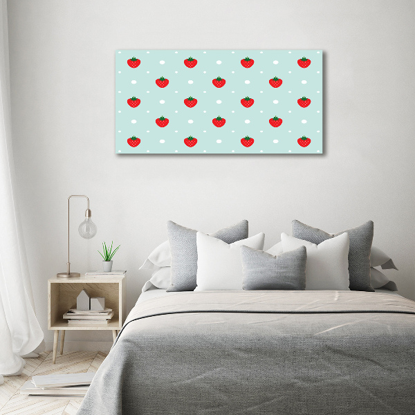 Acrylic print Strawberry icons