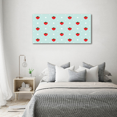 Acrylic print Strawberry icons