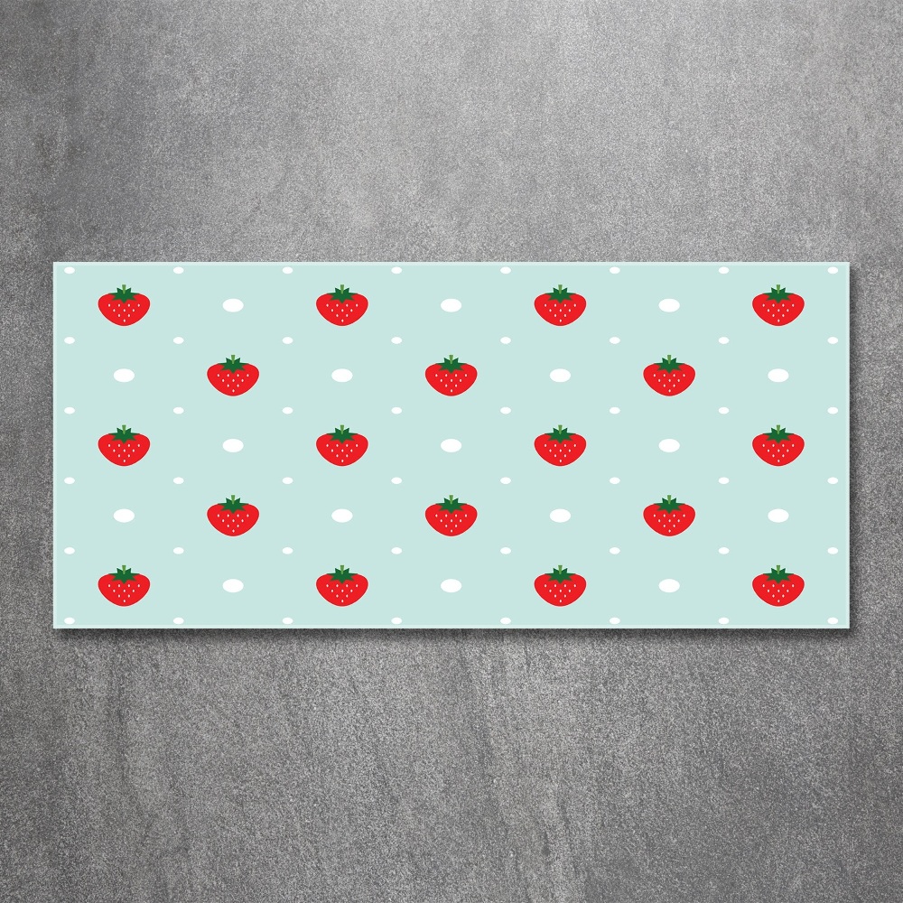 Acrylic print Strawberry icons