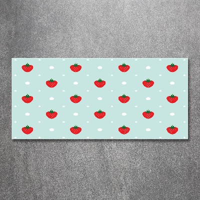 Acrylic print Strawberry icons