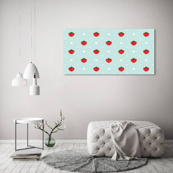 Acrylic print Strawberry icons