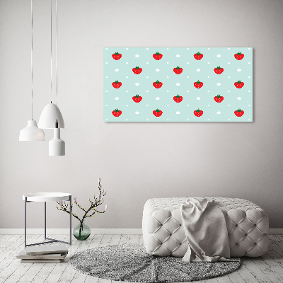 Acrylic print Strawberry icons