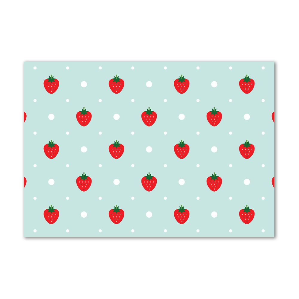 Acrylic print Strawberry icons