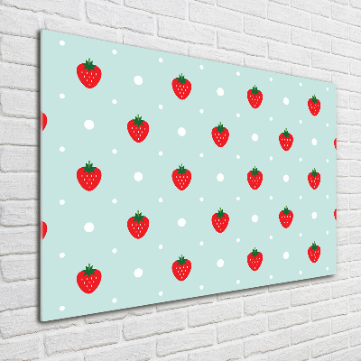 Acrylic print Strawberry icons