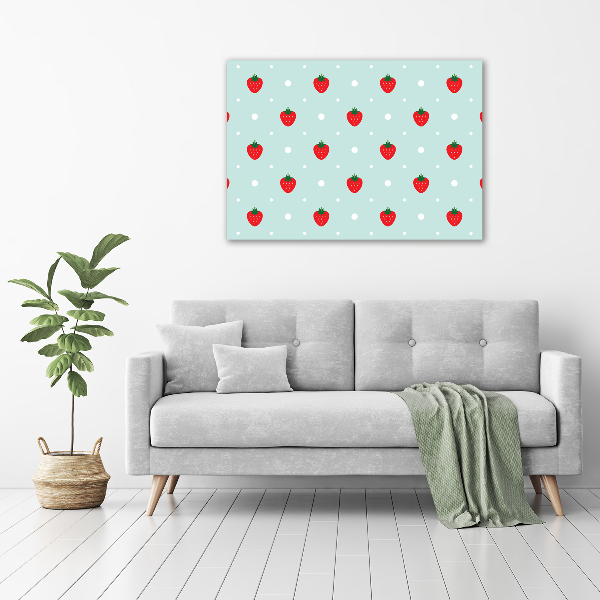 Acrylic print Strawberry icons