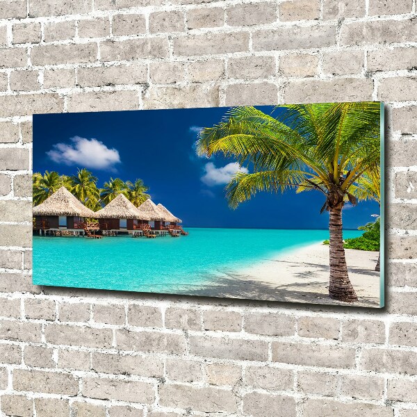 Acrylic wall art Bungalowy Maldives