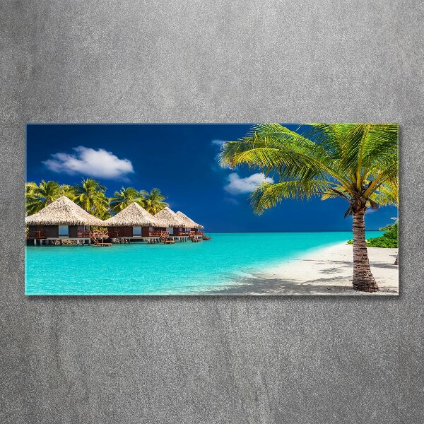 Acrylic wall art Bungalowy Maldives