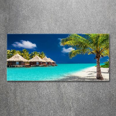 Acrylic wall art Bungalowy Maldives