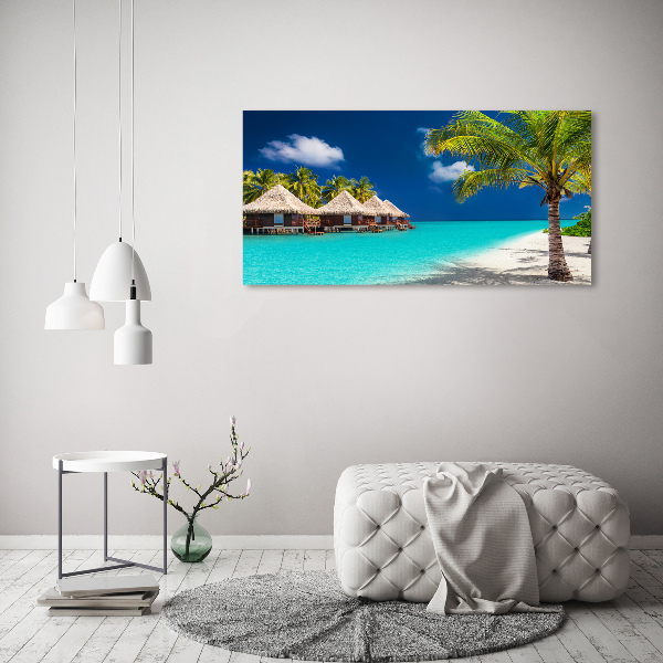 Acrylic wall art Bungalowy Maldives