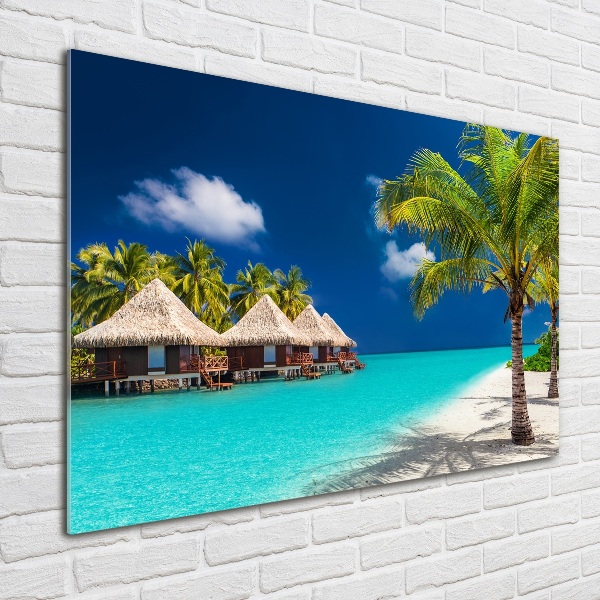 Acrylic wall art Bungalowy Maldives