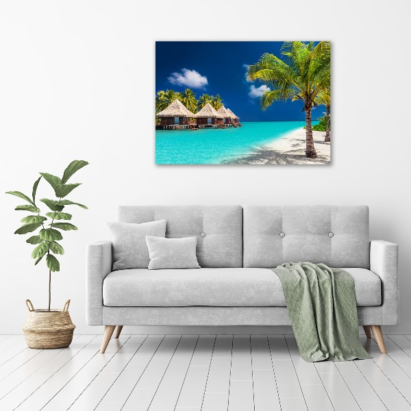 Acrylic wall art Bungalowy Maldives