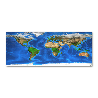 Glass acrylic wall art world map