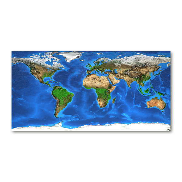 Glass acrylic wall art world map