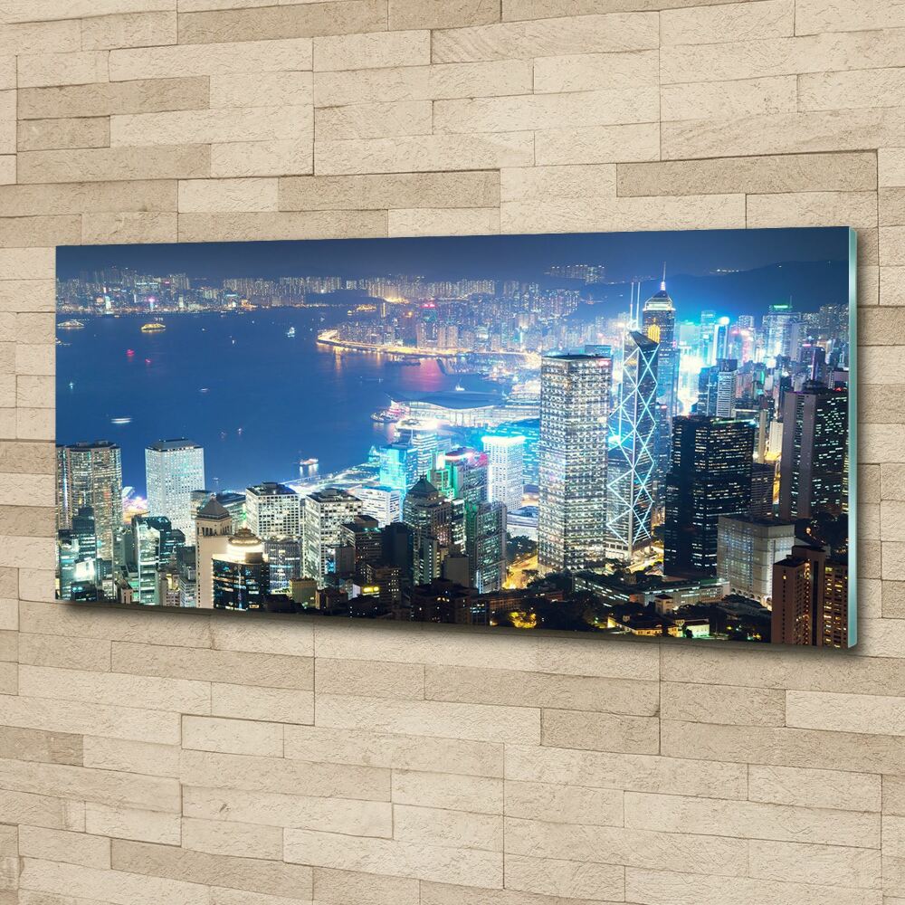 Acrylic print Hong Kong at night