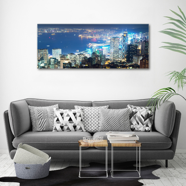 Acrylic print Hong Kong at night