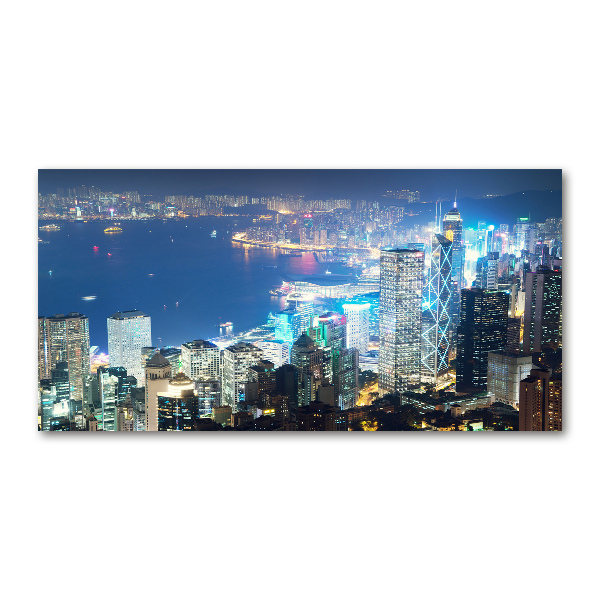 Acrylic print Hong Kong at night