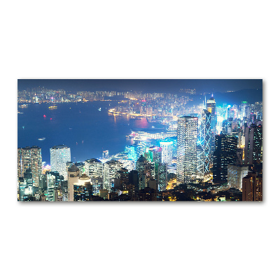 Acrylic print Hong Kong at night