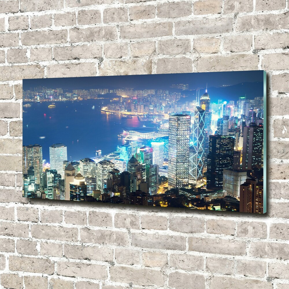 Acrylic print Hong Kong at night