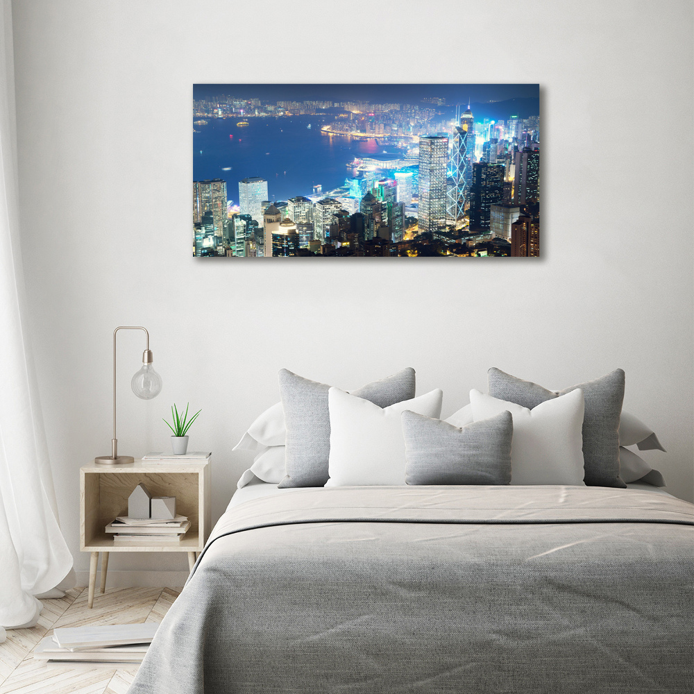 Acrylic print Hong Kong at night