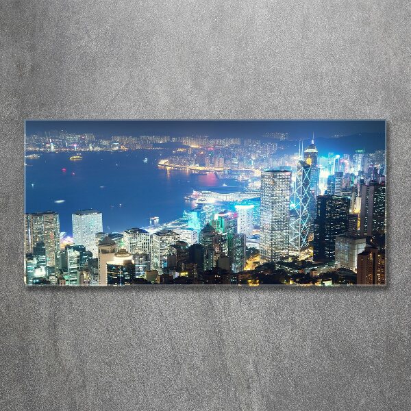 Acrylic print Hong Kong at night