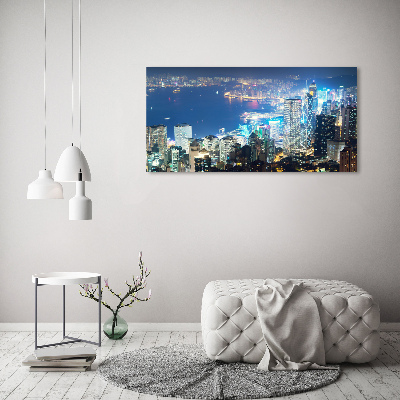 Acrylic print Hong Kong at night