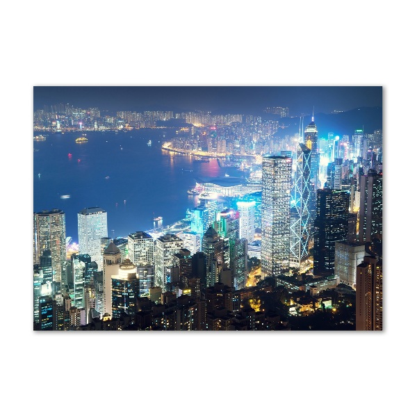 Acrylic print Hong Kong at night