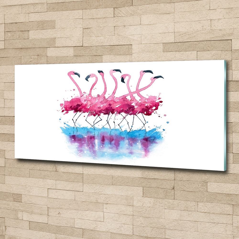 Wall art acrylic Flamingos