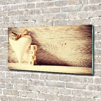 Glass acrylic wall art Love