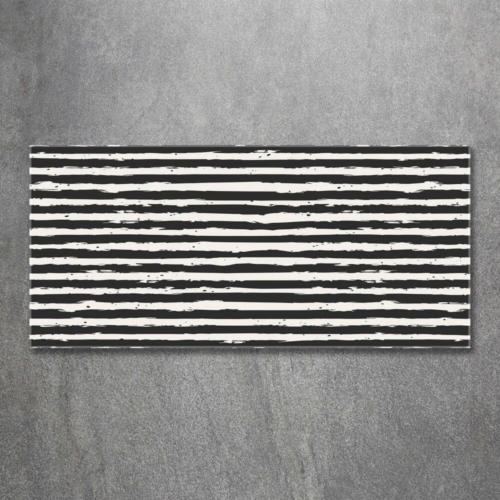 Acrylic wall art Black and white stripes