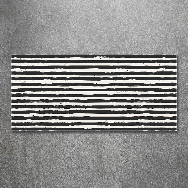 Acrylic wall art Black and white stripes